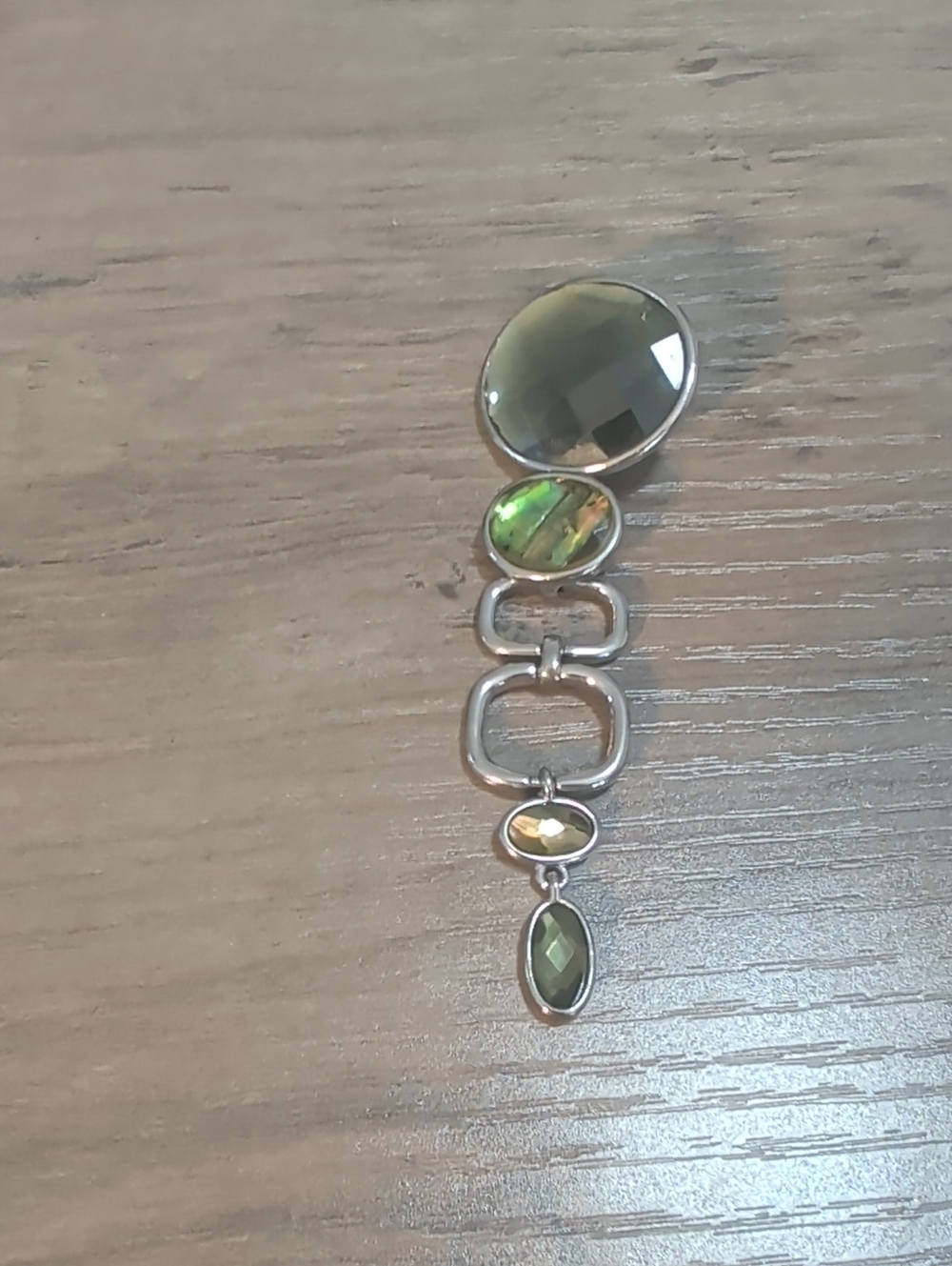 Silver Abalone Drop Earrings and Pendant Set - Picture 3 of 6